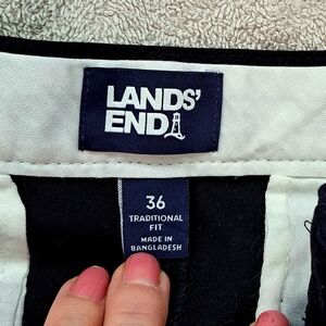 Lands' End Black Chinos